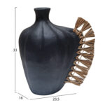 ΕΠΙΤΡΑΠΕΖΙΟ ΔΙΑΚΟΣΜΗΤΙΚΟ JEBB HM4689.01 ΜΑΥΡΗ ΤΕΡΑΚΟΤΑ & GRASS--32x15x33Υεκ. - Image 2