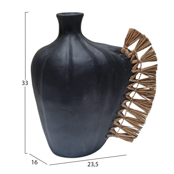 ΕΠΙΤΡΑΠΕΖΙΟ ΔΙΑΚΟΣΜΗΤΙΚΟ JEBB HM4689.01 ΜΑΥΡΗ ΤΕΡΑΚΟΤΑ & GRASS--32x15x33Υεκ. - Image 2