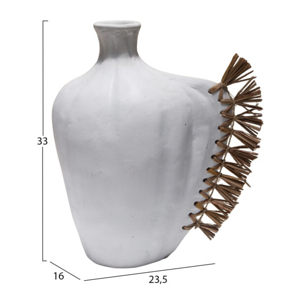 ΕΠΙΤΡΑΠΕΖΙΟ ΔΙΑΚΟΣΜΗΤΙΚΟ JEBB HM4689.02 ΛΕΥΚΗ ΤΕΡΑΚΟΤΑ & GRASS--32x15x33Υεκ. - Image 2