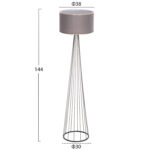 ΦΩΤΙΣΤΙΚΟ ΔΑΠΕΔΟΥ HUE HM7581.11 ΜΕΤΑΛΛΙΚΟ ΓΚΡΙ Φ38x144Υεκ. - Image 2