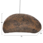 ΦΩΤΙΣΤΙΚΟ ΟΡΟΦΗΣ STONER (L) HM4419.03 ΟΨΗ ΠΕΤΡΑΣ ΚΑΦΕ/ΓΚΡΙ--73x55x40Υεκ. - Image 2