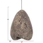 ΦΩΤΙΣΤΙΚΟ ΟΡΟΦΗΣ ΜΕ ΟΨΗ ΠΕΤΡΑΣ STONER (S) HM4417.04 ΓΚΡΙ--37x30x45Υεκ. - Image 2