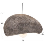 ΦΩΤΙΣΤΙΚΟ ΟΡΟΦΗΣ ΜΕ ΟΨΗ ΠΕΤΡΑΣ STONER (M) HM4418.04 ΓΚΡΙ--55x45x40Υεκ. - Image 2