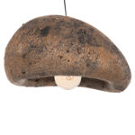 ΦΩΤΙΣΤΙΚΟ ΟΡΟΦΗΣ ΜΕ ΟΨΗ ΠΕΤΡΑΣ STONER (M) HM4418.03 ΓΚΡΙ/ΚΑΦΕ--55x45x40Υεκ. - Image 4