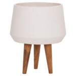 ΓΛΑΣΤΡΑ ΕΣΩΤ.ΧΩΡΟΥ QUAN HM4680.02M FIBER CEMENT ΛΕΥΚΟ--ΒΑΣΗ TEAK Φ35x50Υεκ - Image 3