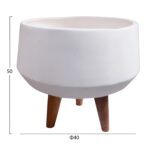 ΓΛΑΣΤΡΑ ΕΣΩΤ.ΧΩΡΟΥ QUAN HM4680.02S FIBER CEMENT ΛΕΥΚΟ--ΒΑΣΗ TEAK Φ37x36Υεκ - Image 2