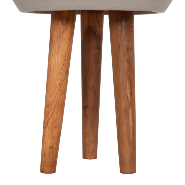 ΓΛΑΣΤΡΑ ΕΣΩΤ.ΧΩΡΟΥ QUAN HM4680.03L FIBER CEMENT ΓΚΡΙ--ΒΑΣΗ TEAK Φ38x62Υεκ - Image 6