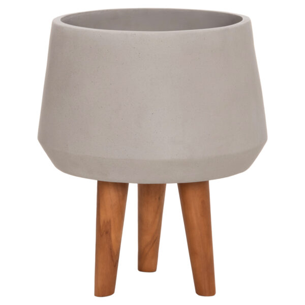 ΓΛΑΣΤΡΑ ΕΣΩΤ.ΧΩΡΟΥ QUAN HM4680.03M FIBER CEMENT ΓΚΡΙ--ΒΑΣΗ TEAK Φ35x50Υεκ - Image 3