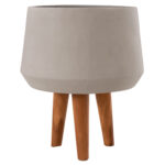 ΓΛΑΣΤΡΑ ΕΣΩΤ.ΧΩΡΟΥ QUAN HM4680.03M FIBER CEMENT ΓΚΡΙ--ΒΑΣΗ TEAK Φ35x50Υεκ - Image 4