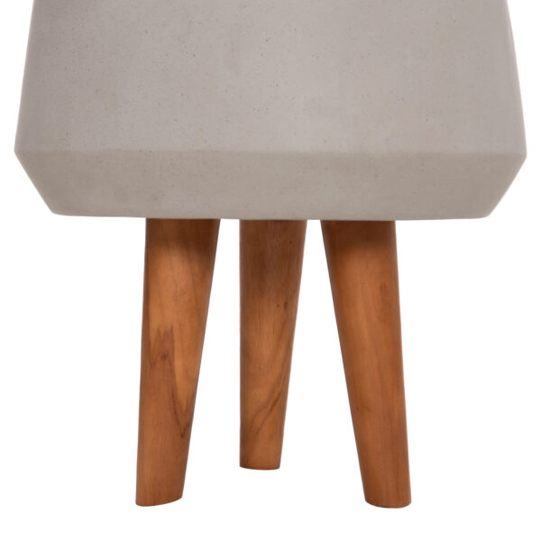ΓΛΑΣΤΡΑ ΕΣΩΤ.ΧΩΡΟΥ QUAN HM4680.03M FIBER CEMENT ΓΚΡΙ--ΒΑΣΗ TEAK Φ35x50Υεκ - Image 6