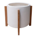 ΓΛΑΣΤΡΑ ΕΣΩΤ.ΧΩΡΟΥ HOFF HM4682.02M FIBER CEMENT ΛΕΥΚΟ-TEAK ΒΑΣΗ Φ39x40Υεκ