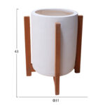 ΓΛΑΣΤΡΑ ΕΣΩΤ.ΧΩΡΟΥ HOFF HM4682.02S FIBER CEMENT ΛΕΥΚΟ-TEAK ΒΑΣΗ Φ33x42Υεκ - Image 2