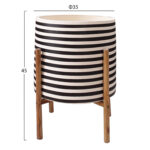 ΓΛΑΣΤΡΑ ΕΣΩΤ.ΧΩΡΟΥ RENTIL HM4683S FIBER CEMENT ΛΕΥΚΟ/ΜΑΥΡΟ--ΒΑΣΗ TEAK Φ23x60Υεκ - Image 2