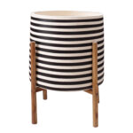 ΓΛΑΣΤΡΑ ΕΣΩΤ.ΧΩΡΟΥ RENTIL HM4683S FIBER CEMENT ΛΕΥΚΟ/ΜΑΥΡΟ--ΒΑΣΗ TEAK Φ23x60Υεκ