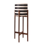 ΓΛΑΣΤΡΑ-ΚΑΣΠΟ ΕΣΩΤ.ΧΩΡΟΥ RENTIL HM4683L FIBER CEMENT ΛΕΥΚΟ/ΜΑΥΡΟ--ΒΑΣΗ TEAK Φ25x65Υεκ