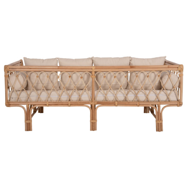 ΚΑΝΑΠΕΣ-ΚΡΕΒΑΤΙ ΕΞ. ΧΩΡΟΥ ALIKI HM9658 RATTAΝ ΦΥΣΙΚΟ-ΜΠΕΖ ΜΑΞΙΛΑΡΙΑ 200x100x76Yεκ. - Image 6