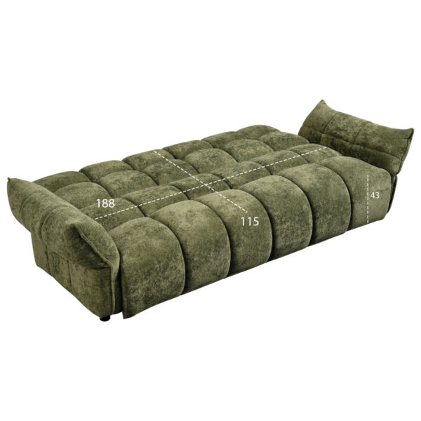 ΚΑΝΑΠΕΣ ΚΡΕΒΑΤΙ MELU HM3314.03 ΠΡΑΣΙΝΟ ΥΦΑΣΜΑ--ΚΑΘΙΣΜΑ POCKET SPRINGS 240-250x90x85Υεκ - Image 3