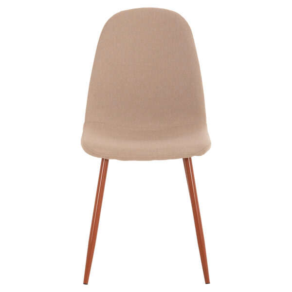 ΚΑΡΕΚΛΑ LEONARDO HM00100.07 ΥΦΑΣΜΑ ΜΠΕΖ ΚΑΙ ΚΑΦΕ ΜΕΤΑΛΛΙΚΑ ΠΟΔΙΑ 44x48x89Υεκ. - Image 3