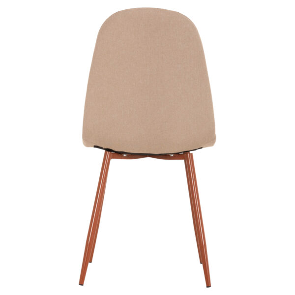 ΚΑΡΕΚΛΑ LEONARDO HM00100.07 ΥΦΑΣΜΑ ΜΠΕΖ ΚΑΙ ΚΑΦΕ ΜΕΤΑΛΛΙΚΑ ΠΟΔΙΑ 44x48x89Υεκ. - Image 6