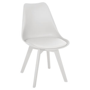 ΚΑΡΕΚΛΑ VEGAS HM0033.31 ΜΕ ΠΟΔΙ ΠΟΛΥΠΡΟΠΥΛΕΝΙΟΥ-PU- ΛΕΥΚΗ 47,5x55x82 εκ.