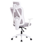 ΚΑΡΕΚΛΑ ΓΡΑΦΕΙΟΥ MEXER HM1195.02 ΓΚΡΙ MESH-PP ΒΑΣΗ-ΣΚΕΛΕΤΟΣ ΛΕΥΚΟΣ 68x70x136Υεκ. - Image 6