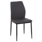 ΚΑΡΕΚΛΑ ΤΡΑΠΕΖΑΡΙΑΣ DIAZ HM18346.01 ΓΚΡΙ ΥΦΑΣΜΑ-ΜΕΤΑΛΛΙΚΑ ΠΟΔΙΑ ΜΑΥΡΑ 43x52x87Υεκ.