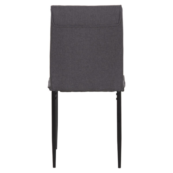 ΚΑΡΕΚΛΑ ΤΡΑΠΕΖΑΡΙΑΣ PERKY HM18347.01 ΓΚΡΙ ΥΦΑΣΜΑ-ΜΕΤΑΛ. ΠΟΔΙΑ ΜΑΥΡΑ 44x60x87Υεκ - Image 6