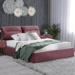 ΚΡΕΒΑΤΙ ΔΙΠΛΟ & ΣΤΡΩΜΑ KENDRA HM10830.02 ΣΑΠΙΟ ΜΗΛΟ ΒΕΛΟΥΔΟ--ΑΠΟΘ.ΧΩΡΟΣ--160x200εκ - Image 2