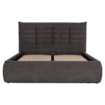 ΚΡΕΒΑΤΙ ΔΙΠΛΟ & ΣΤΡΩΜΑ SANDRA HM10770 ΓΚΡΙ ΥΦΑΣΜΑ ΜΕ ΑΠΟΘ.ΧΩΡΟ--ΓΙΑ 160x200εκ - Image 3