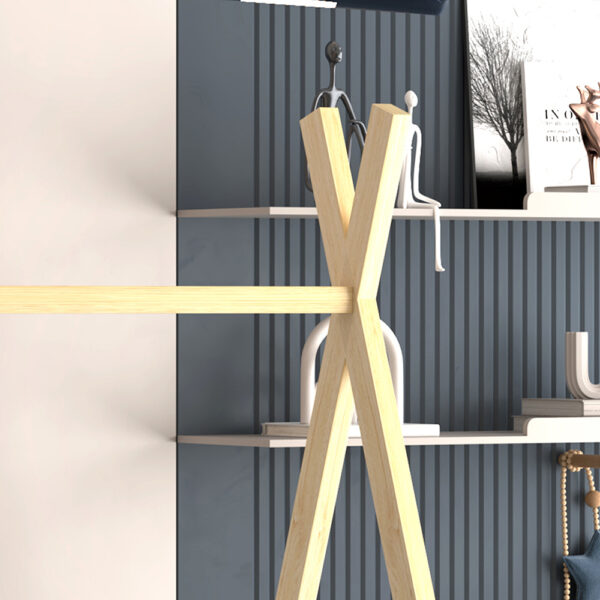 ΚΡΕΒΑΤΙ ΠΑΙΔΙΚΟ ΜΕ ΚΑΓΚΕΛΑ MUNK HM21325 ΠΕΥΚΟ ΛΕΥΚΟ/ΦΥΣΙΚΟ--ΜΕ ΣΤΡΩΜΑ 90x190εκ - Image 6