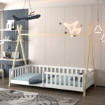 ΚΡΕΒΑΤΙ ΠΑΙΔΙΚΟ ΜΕ ΚΑΓΚΕΛΑ MUNK HM739.03 τ.MONTESSORI ΠΕΥΚΟ ΦΥΣΙΚΟ-ΛΕΥΚΟ--190x90εκ - Image 5