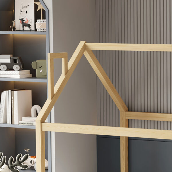 ΚΡΕΒΑΤΙ ΠΑΙΔΙΚΟ ΜΕ ΚΑΓΚΕΛΟ HOUSER HM706.01 τ.MONTESSORI ΞΥΛΟ ΠΕΥΚΟ ΦΥΣΙΚΟ-190x90εκ - Image 6