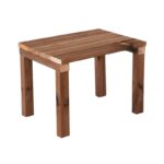 LUGANO Τραπεζάκι Παραλίας - Ξαπλώστρας, Εμποτισμού Pine Απόχρωση Καρυδί 48x37x36cm