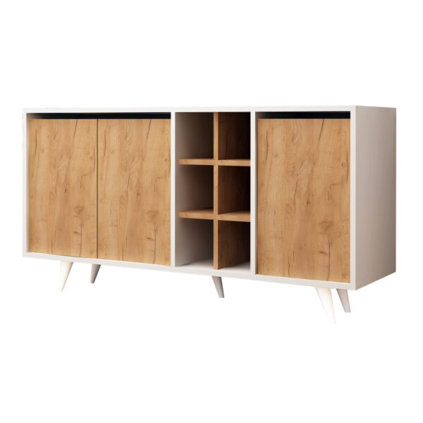 ΜΠΟΥΦΕΣ ΜΕΛΑΜΙΝΗΣ BRIAR ΛΕΥΚΟΣ ΜΕ ΚΑΡΥΔΙ ΠΟΡΤΕΣ 140x40x86Yεκ.HM9432.01 - Image 6