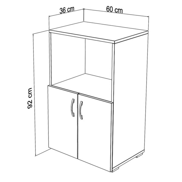 ΝΤΟΥΛΑΠΙ ΚΟΥΖΙΝΑΣ NITO HM18197.01 ΜΕΛΑΜΙΝΗ ΣΕ ΛΕΥΚΟ ΧΡΩΜΑ 60x36x92Υεκ. - Image 2