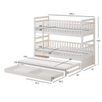 ΠΑΙΔΙΚΗ ΚΟΥΚΕΤΑ ΜΕ ΣΤΡΩΜΑΤΑ & ΣΥΡΤΑΡΙΑ TRIPLON HM21318 ΞΥΛΟ ΠΕΥΚΟΥ ΛΕΥΚΟ 207x97x168Υεκ - Image 3