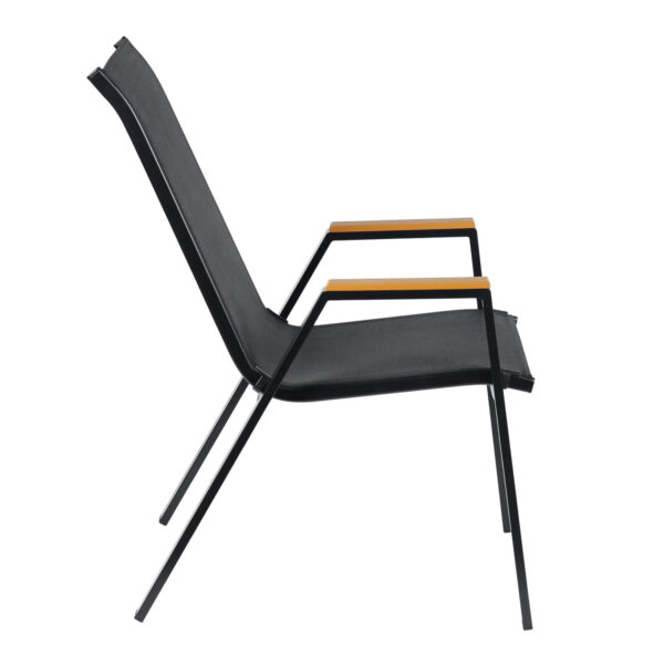 ΠΟΛΥΘΡΟΝΑ ΕΞ.ΧΩΡΟΥ LEONE HM6429.03 ΜΕΤΑΛΛΙΚΗ ΜΑΥΡΗ--TEXTILENE ΜΑΥΡΟ 54x74x91Υεκ - Image 4