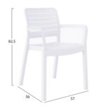 ΠΟΛΥΘΡΟΝΑ ΕΞΩΤ.ΧΩΡΟΥ FLAN HM6369.01 ΛΕΥΚΟ ΠΟΛΥΠΡΟΠΥΛΕΝΙΟ 57x56x82.5Yεκ. - Image 2