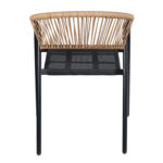 ΠΟΛΥΘΡΟΝΑ HOMAN HM6430.03 ΜΑΥΡΟ ΜΕΤΑΛΛΟ & TEXTILENE--ΜΠΕΖ P.E.RATTAN 53x58x75Υεκ - Image 5