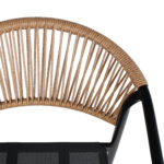 ΠΟΛΥΘΡΟΝΑ HOMAN HM6430.03 ΜΑΥΡΟ ΜΕΤΑΛΛΟ & TEXTILENE--ΜΠΕΖ P.E.RATTAN 53x58x75Υεκ - Image 6