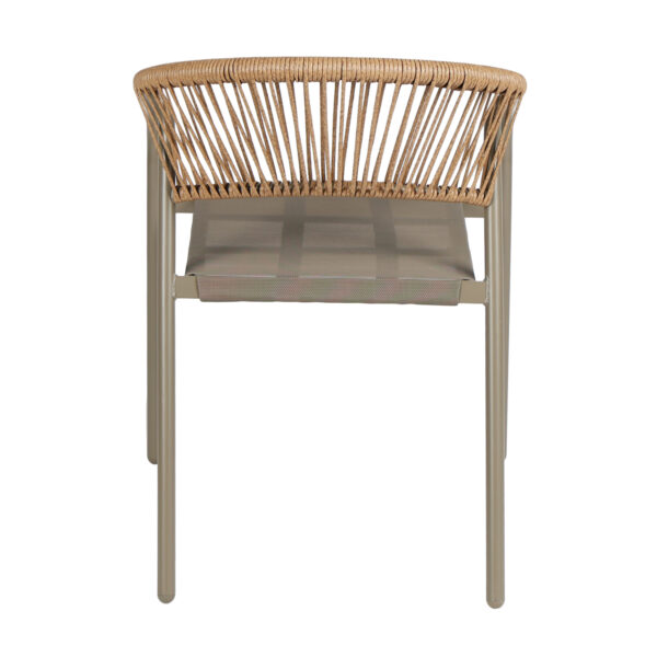 ΠΟΛΥΘΡΟΝΑ HOMAN HM6430.04 ΣΑΜΠΑΝΙ ΜΕΤΑΛΛΟ & TEXTILENE--ΜΠΕΖ P.E.RATTAN 53,5x62x75Υεκ - Image 5