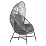 ΠΟΛΥΘΡΟΝΑ-ΦΩΛΙΑ RULER HM6506.01 ΓΚΡΙ ΜΕΤΑΛΛΟ-P.E.RATTAN-ΜΑΞΙΛΑΡΙΑ 90x85x149Υεκ