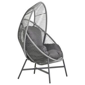 ΠΟΛΥΘΡΟΝΑ-ΦΩΛΙΑ RULER HM6506.01 ΓΚΡΙ ΜΕΤΑΛΛΟ-P.E.RATTAN-ΜΑΞΙΛΑΡΙΑ 90x85x149Υεκ