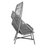 ΠΟΛΥΘΡΟΝΑ-ΦΩΛΙΑ RULER HM6506.01 ΓΚΡΙ ΜΕΤΑΛΛΟ-P.E.RATTAN-ΜΑΞΙΛΑΡΙΑ 90x85x149Υεκ - Image 4