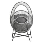 ΠΟΛΥΘΡΟΝΑ-ΦΩΛΙΑ RULER HM6506.01 ΓΚΡΙ ΜΕΤΑΛΛΟ-P.E.RATTAN-ΜΑΞΙΛΑΡΙΑ 90x85x149Υεκ - Image 5