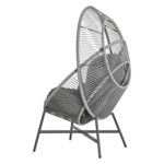 ΠΟΛΥΘΡΟΝΑ-ΦΩΛΙΑ RULER HM6506.01 ΓΚΡΙ ΜΕΤΑΛΛΟ-P.E.RATTAN-ΜΑΞΙΛΑΡΙΑ 90x85x149Υεκ - Image 6