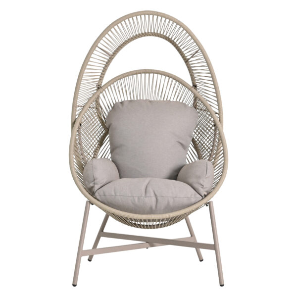 ΠΟΛΥΘΡΟΝΑ-ΦΩΛΙΑ RULER HM6506.02 ΜΟΚΑ ΜΕΤΑΛΛΟ-P.E.RATTAN--ΓΚΡΙ ΜΑΞΙΛΑΡΙΑ 90x85x149Υεκ - Image 3