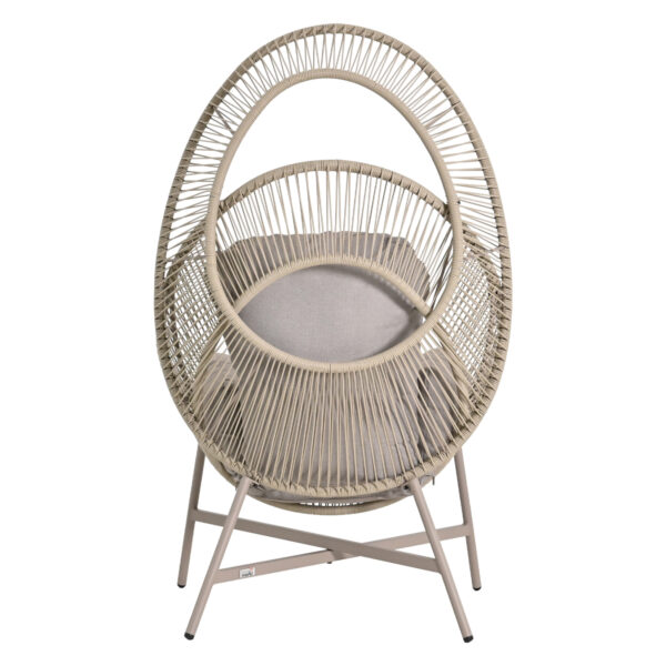 ΠΟΛΥΘΡΟΝΑ-ΦΩΛΙΑ RULER HM6506.02 ΜΟΚΑ ΜΕΤΑΛΛΟ-P.E.RATTAN--ΓΚΡΙ ΜΑΞΙΛΑΡΙΑ 90x85x149Υεκ - Image 5