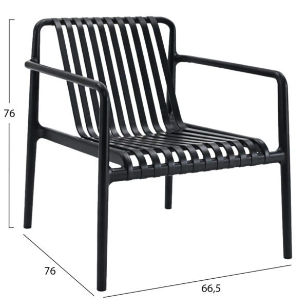 ΠΟΛΥΘΡΟΝΑ LOUNGE ΕΞΩΤ.ΧΩΡΟΥ MALEN HM6626.02 ΜΑΥΡΟ ΠΟΛΥΠΡΟΠΥΛΕΝΙΟ 66x77x76Υεκ - Image 2