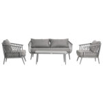 ΣΕΤ ΣΑΛΟΝΙ ΕΞ.ΧΩΡΟΥ 4 ΘΕΣΕΩΝ WILLA HM6505.01 ΑΛΟΥΜΙΝΙΟ-ΣΧΟΙΝΙ-ΜΑΞΙΛΑΡΙΑ ΣΕ ΓΚΡΙ